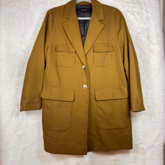 A0017 ZARA MILITARY JACKET/COAT SIZE M - Picture 1 of 13